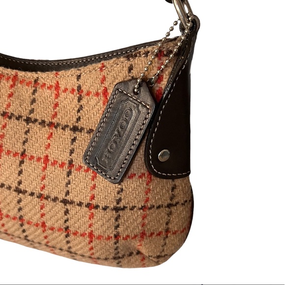 COACH #9614-Tattersall Plaid Wool Baguette (Special Edition! - Picture 4 of 14